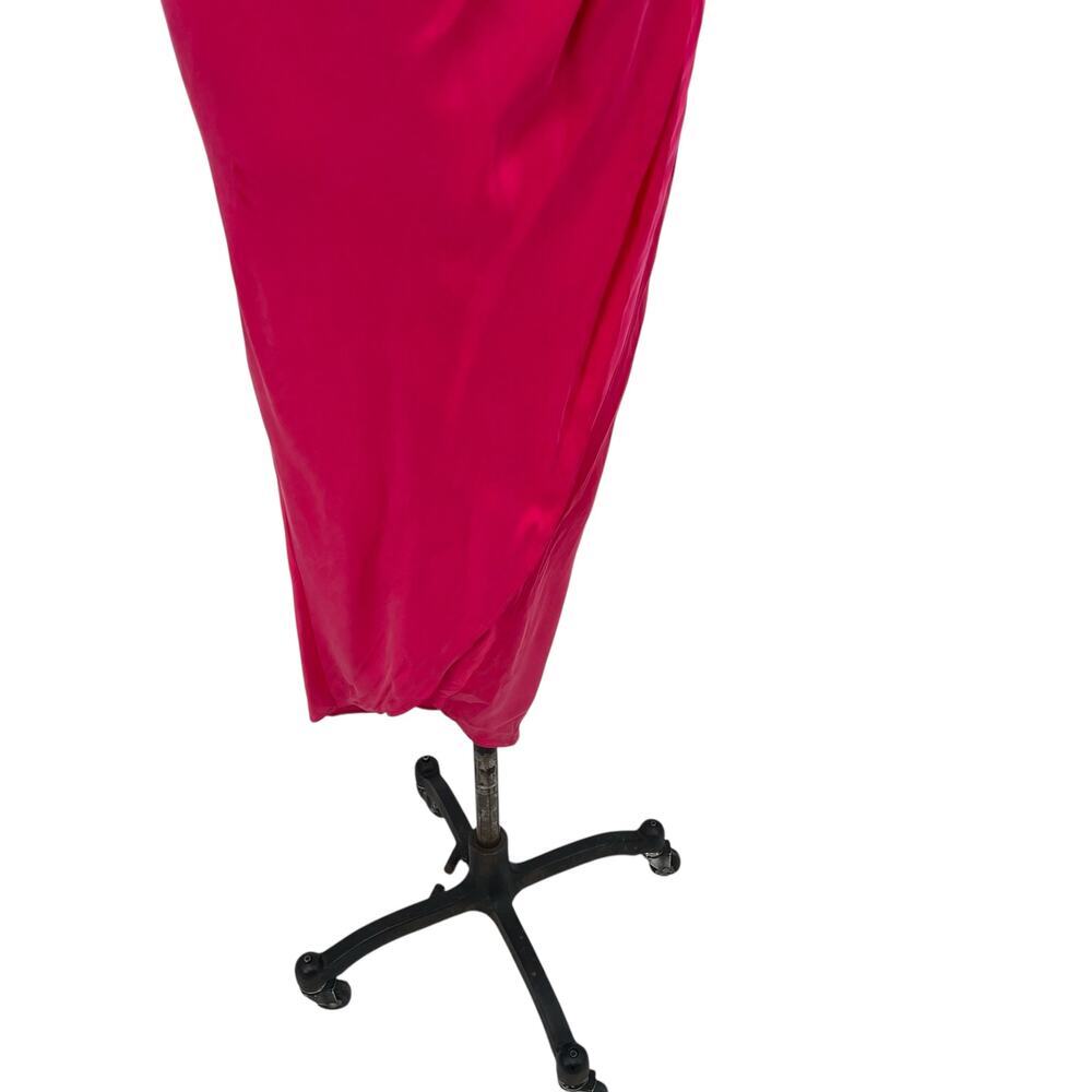 Lovers and Friends Noah Wrap Dress Slip Sleeveless Satin Hot Pink Size‎ Small - Picture 6 of 15
